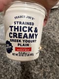 Trader Joe's Strained Thick & Creamy Greek Yogurt Plain