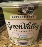 Green valley organics, grade a low fat yogurt