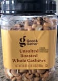 Good & Gather Unsalted Roasted Whole Cashews