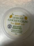 Trader Joe's Lemony Chicken Orzo Soup with White Chicken Meat