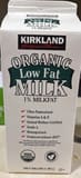 Kirkland Organic 1% Low Fat Milk