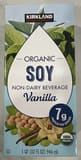 Kirkland Signature Organic Soy Non-Dairy Beverage Vanilla