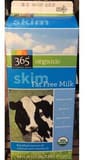 365 Everyday Value Organic Skim Fat Free Milk