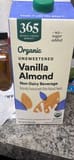 365 Whole Foods Market Organic Unsweetened Vanilla Almond Non-Dairy Beverage