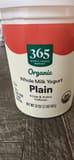 365 Whole Foods Market Whole Milk Yogurt Plain