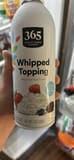 365 Whole Foods Market Whipped Topping
