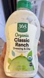 365 Whole Foods Market Organic Classic Ranch Dressing & Dip