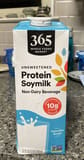 365 Whole Foods Market Unsweetened protein soymilk non-dairy beverage
