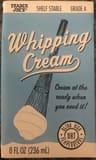 Trader Joe's Whipping cream