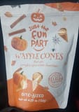 Just The Fun Part Waffle Cones filled with pumpkin spice white chocolate