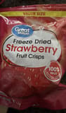 Great Value Freeze Dried Strawberry Fruit Crisps