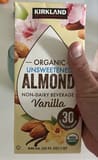 Kirkland Signature Organic Unsweetened Almond Non-Dairy Beverage Vanilla