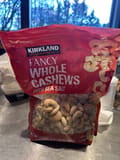 Kirkland Fancy Whole Cashews with Sea Salt