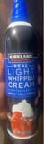 Kirkland Real light whipped cream