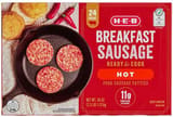 H-E-B Breakfast Sausage Patties - Hot