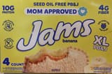 Jams Banana Peanut Butter and Jelly Sandwich