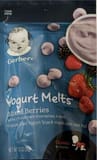 Gerber Yogurt Melts Mixed Berries