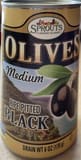 Sprouts Olives Medium Ripe Pitted Black
