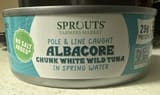 Sprouts Farmers Market Albacore Chunk White Wild Tuna in Spring Water