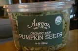 Aurora Natural Organic Raw Pumpkin Seeds