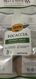 Izzio FOCACCIA ROSEMARY GARLIC with Olive Oil and Sea Salt