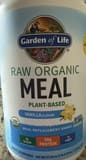 Garden of Life Raw Organic Meal Plant-Based Vanilla Flavor Meal Replacement Shake