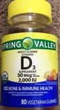 Spring Valley D3 Bone and Immune Health