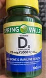 Spring Valley Vitamin D3