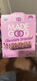Made Good Organic drizzled, granola bars, birthday cake flavor