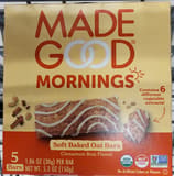 Made Good ORGANIC SOFT BAKED OAT BARS cinnamon bun