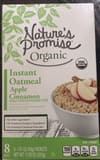 Nature's Promise Instant Oatmeal apple cinnamon