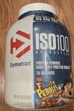 Dymatize ISO100 Hydrolyzed Protein Powder 100% Whey Protein Isolate Fruity Pebbles Flavor