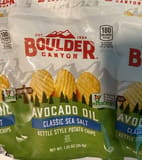 Boulder Canyon Authentic Foods Avocado Oil Kettle Cooked Canyon Cut Potato Chips - Sea Salt