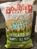 Boulder Canyon Grillo's Pickles Avocado Oil Classic Dill Pickle Kettle Style Potato Chips