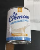 La cremosa leche evaporada