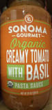 Sonoma Gourmet Organic Creamy Tomato With Basil Pasta Sauce