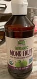 NOW® Real Food Organic Monk Fruit Liquid Sweetener