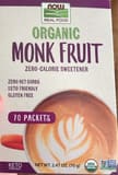 NOW® Real Food Organic Monk Fruit Packets