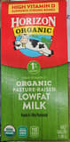 Horizon Organic Organic 1% Lowfat Milk