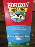 Horizon Organic 2% Reduced Fat Milk