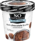 So Delicious Dairy Free Cashew Milk Non Dairy Frozen Dessert Dark Chocolate Truffle