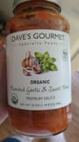Dave's Gourmet Organic Roasted Garlic & Sweet Basil Pasta Sauce