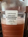 King Soopers Cold-Pressed Organic strawberry lemonade