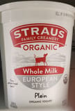Straus Family Creamery Plain European Style yogurt