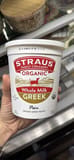 Straus Family Creamery Whole Milk Greek Plain Organic Greek Yogurt