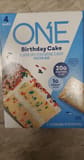 ONE Birthday cake flavored protein bars, birthday cake