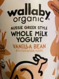 Wallaby Organic Aussie Greek Style Whole Milk Yogurt Vanilla Bean