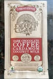 Endorfin foods Dark Chocolate Coffee Cardamom Coconut Mylk 60% Cacao Bar