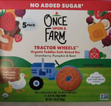 Once Upon A Farm TRACTOR WHEELS Organic Toddler Soft-Baked Bar Strawberry, Pumpkin & Beet
