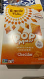 Simple Mills Pop Mmmm's Baked Snack Crackers Cheddar